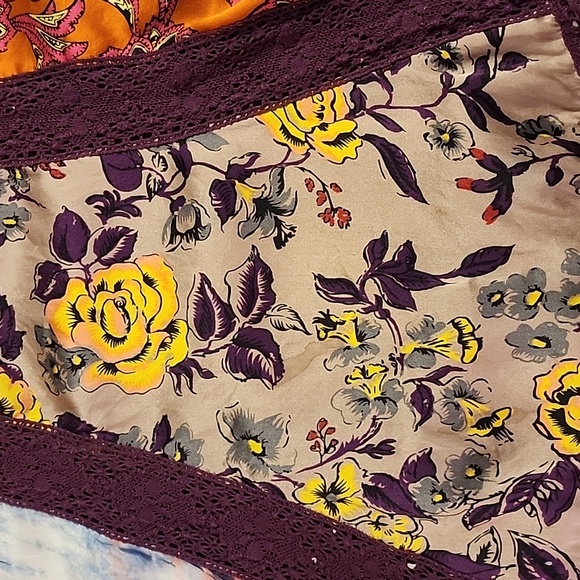 Odd Molly Silk Patchwork Midi Dress | Size Small - Picture 10 of 13